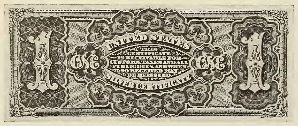 1886 - $1 - Martha Washington - Design 1 back