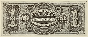 1886 - $1 - Martha Washington - Design 1 back