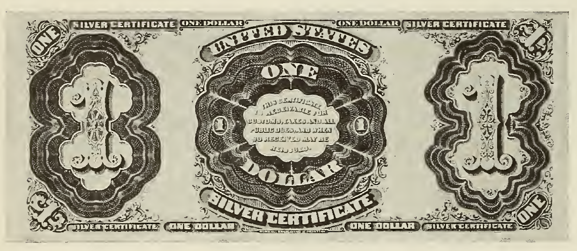 1891 - $1 - Martha Washington - Design 2 back