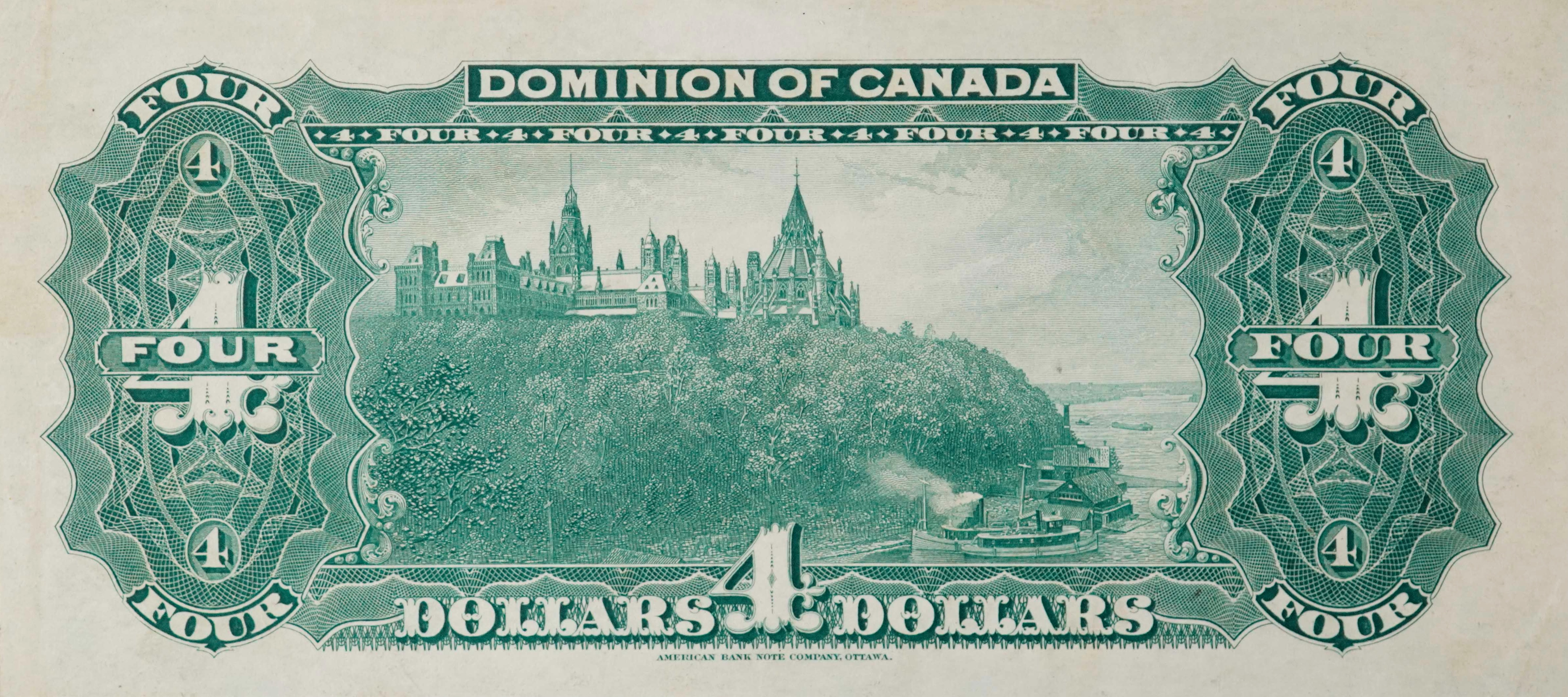 1900 - $4 - Lord and Lady Minto - American Side Of The Locks back