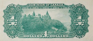1900 - $4 - Lord and Lady Minto - American Side Of The Locks back