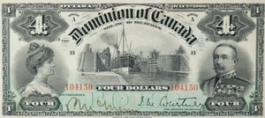 1900 - $4 - Lord and Lady Minto - American Side Of The Locks front