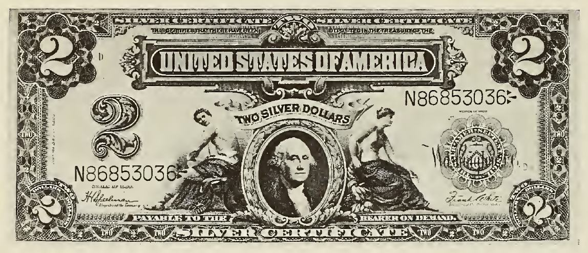 1899 - $2 - Washington - Mechanics & Agriculture front