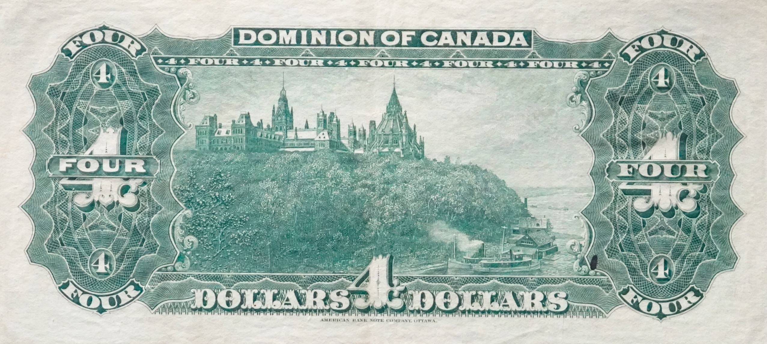 1902 - $4 - Lord and Lady Minto - Canadian Side Of The Locks back
