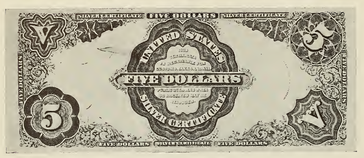 1891 - $5 - Grant - Design 2 back