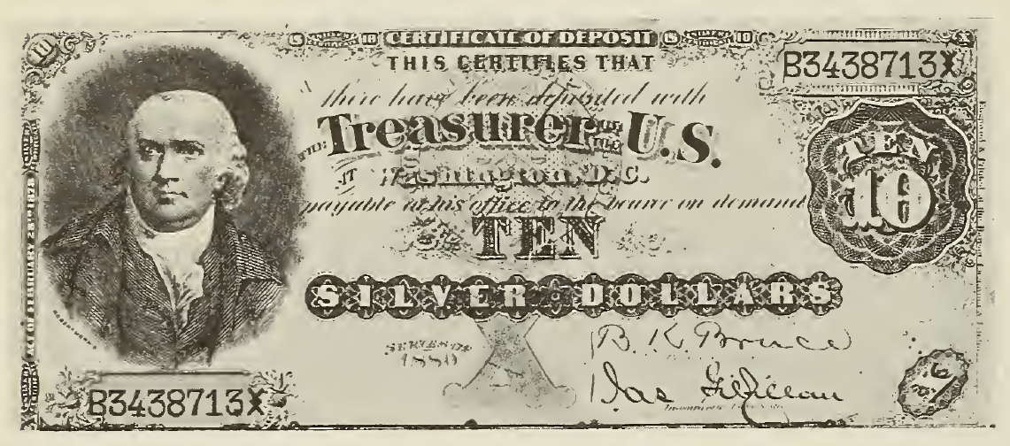 1878 - $10 - Robert Morris - Design 1 front