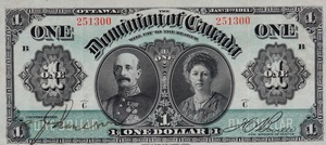 1911 - $1 - Lord and Lady Gray front