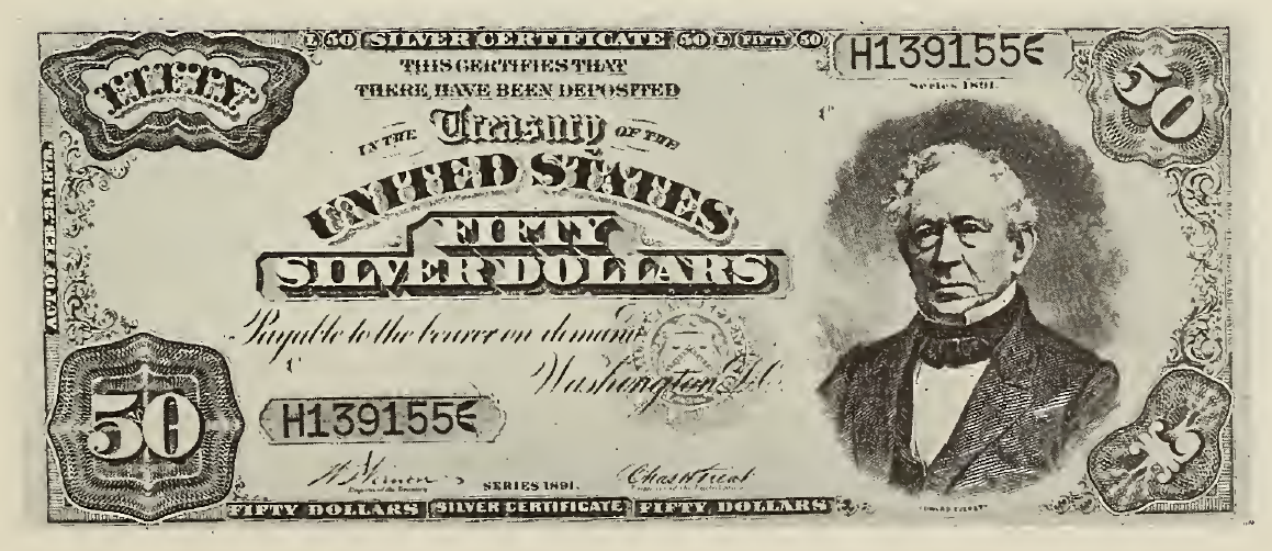 1891 - $50 - Edward Everett - Design 4 front