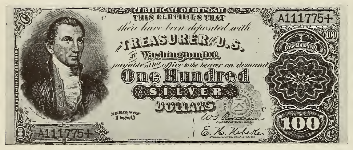 1878 - $100 - James Monroe - Design 1 front