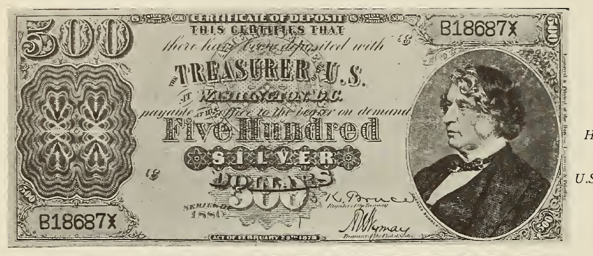 1878 - $500 - Charles Sumner front