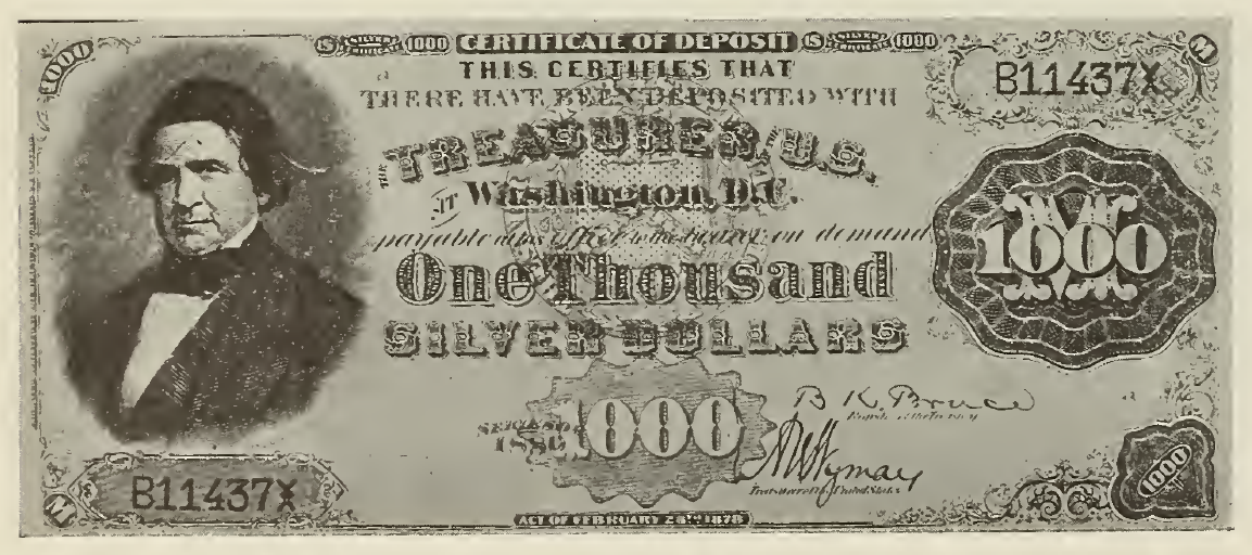 1878 - $1000 - William L. Marcy - Design 1 front