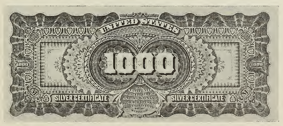 1891 - $1000 - William L. Marcy - Design 2 back