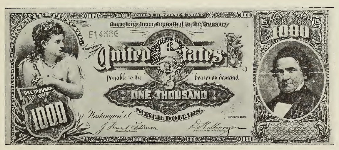 1891 - $1000 - William L. Marcy - Design 2 front