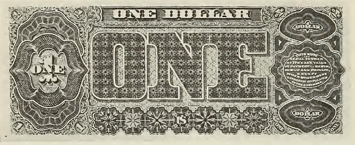 1890 - $1 - Edwin M. Stanton - Design 1 back
