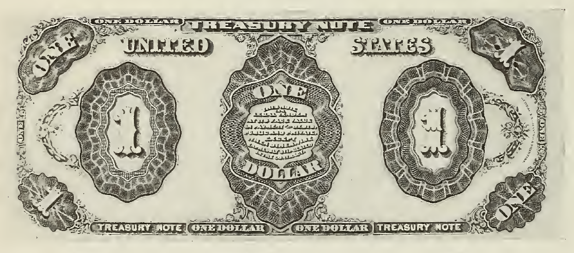 1891 - $1 - Edwin M. Stanton - Design 2 back