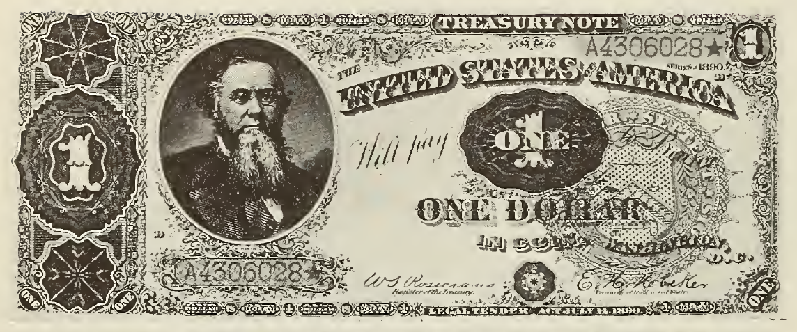 1891 - $1 - Edwin M. Stanton - Design 2 front