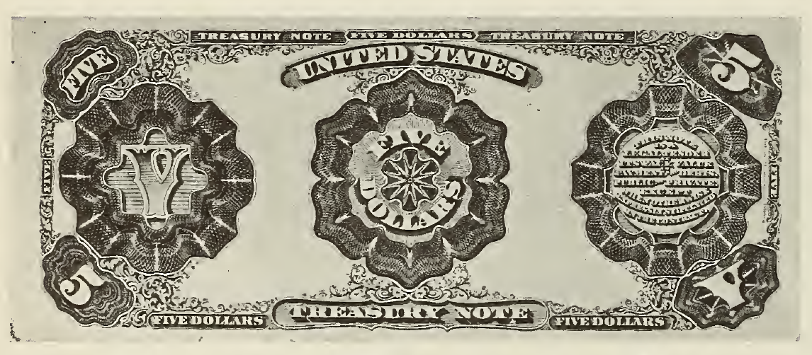 1891 - $5 - George Thomas - Design 2 back