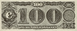 1890 - $100 - Farragut - Design 1 back