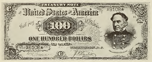 1890 - $100 - Farragut - Design 1 front