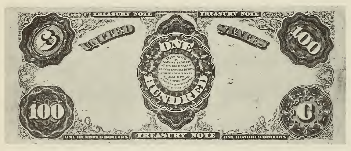 1891 - $100 - Farragut - Design 2 back