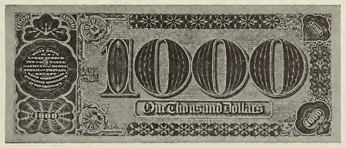 1890 - $1000 - George Gordon Meade - Design 1 back