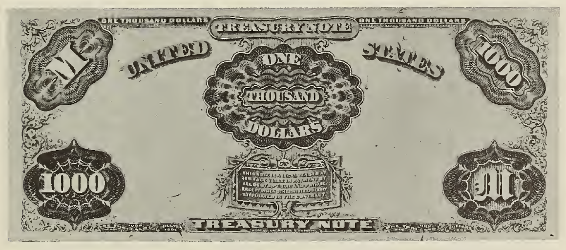 1891 - $1000 - George Gordon Meade - Design 2 back