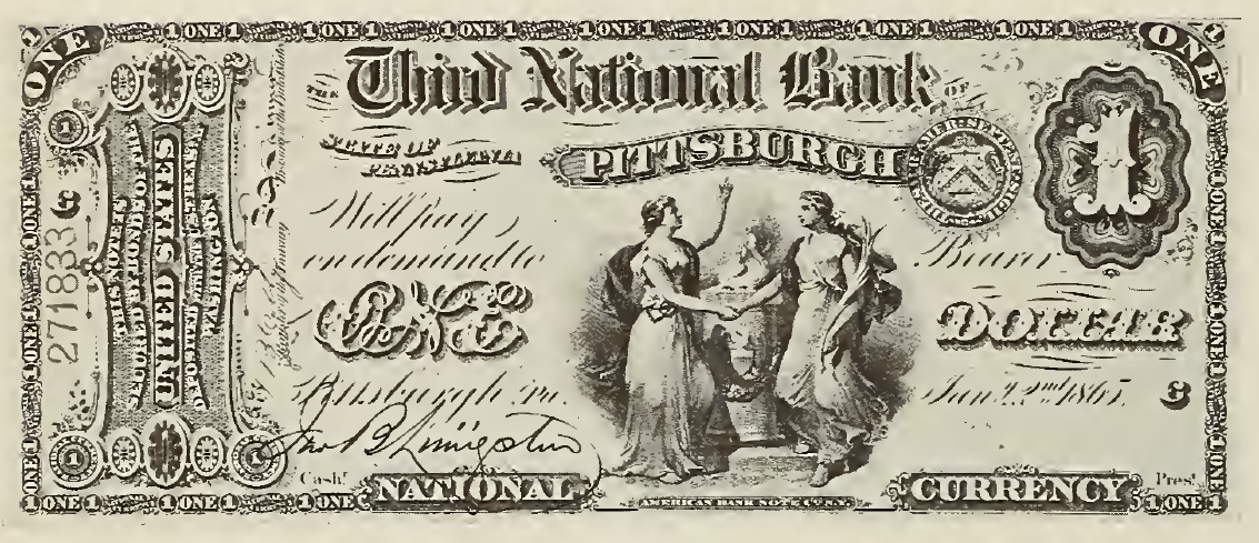 1863 - $1 - Maidens Before Altar front