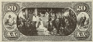 1863 - $20 - Battle of Lexington - Columbia back