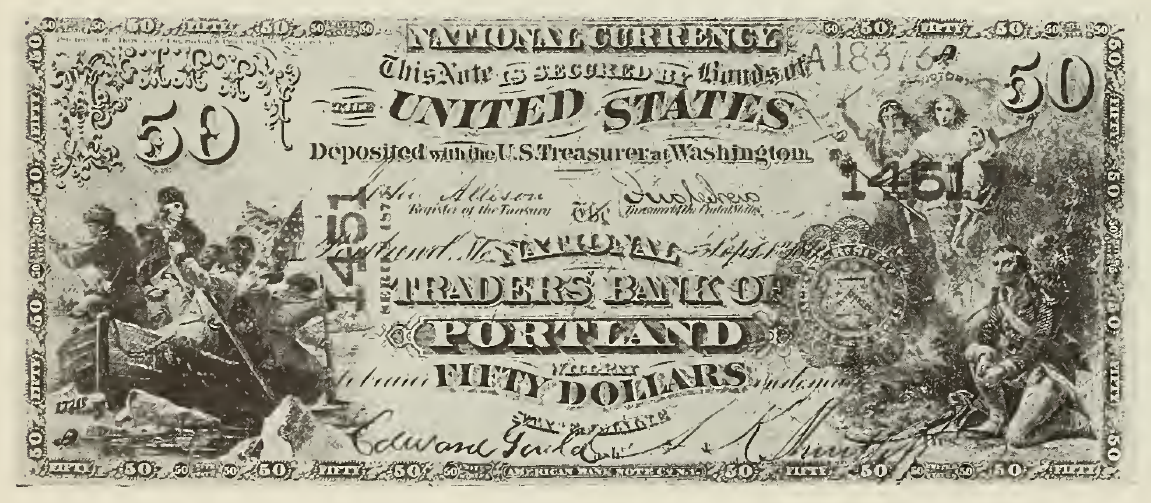 1863 - $50 - Washington Crossing the Delaware - Washington at Prayer front