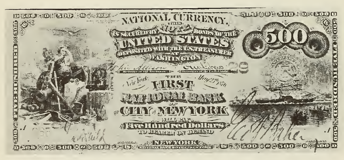 1863 - $500 - Steamship Sirius - Spirit of the Navy front