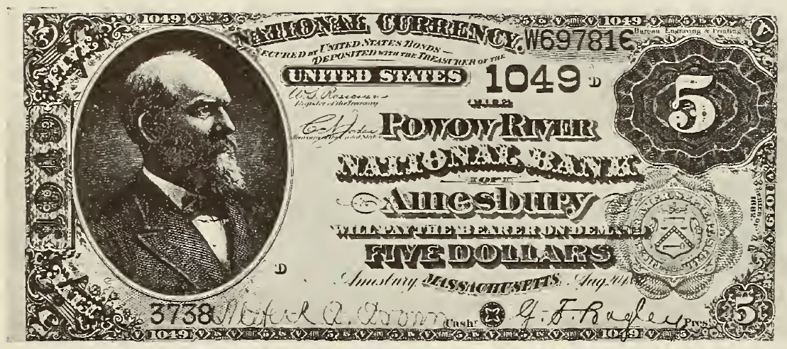 1882 - $5 - James Garfield front