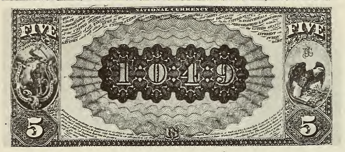 1882 - $10 - Franklin Electricity - Liberty on Eagle back