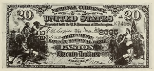 1882 - $20 - Battle of Lexington - Columbia front