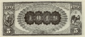 1882 - $50 - Washington Crossing the Delaware - Washington at Prayer back
