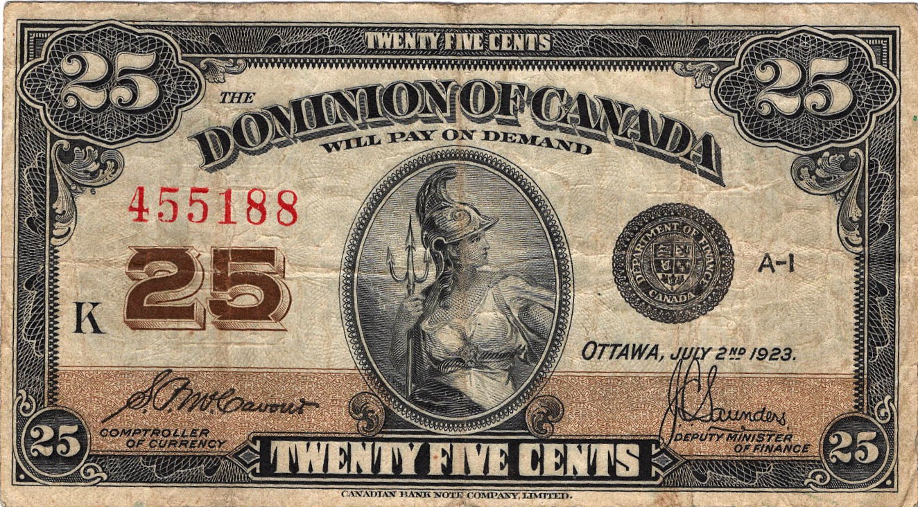1923 - 25 Cent - Shinplaster front