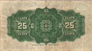 1923 - 25 Cent - Shinplaster back
