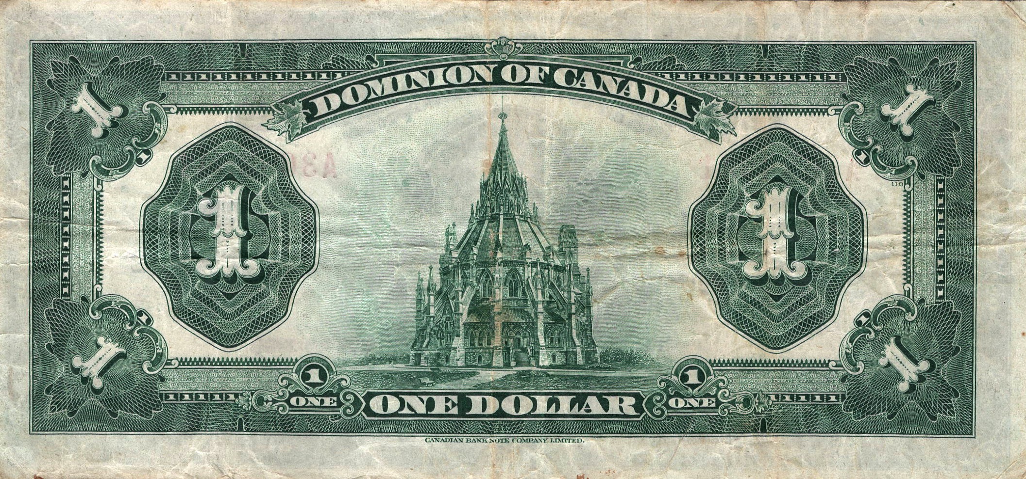 1923 - $1 - King George V back