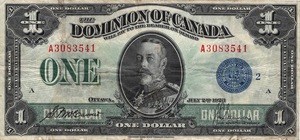 1923 - $1 - King George V front