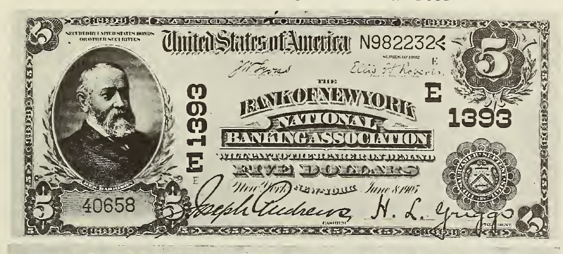 1902 - $5 - Benjamin Harrison front