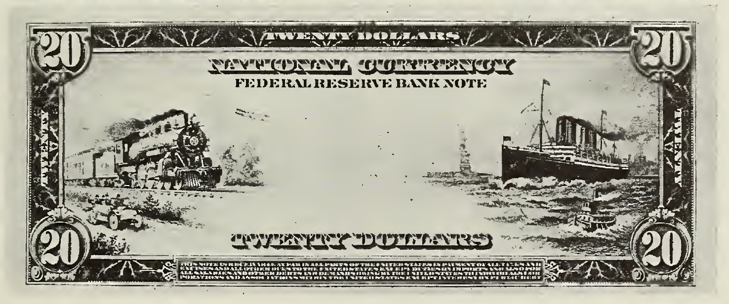 1915 - $20 - Cleveland - Design 1 back