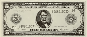 1914 - $5 - Lincoln - Design 2 front