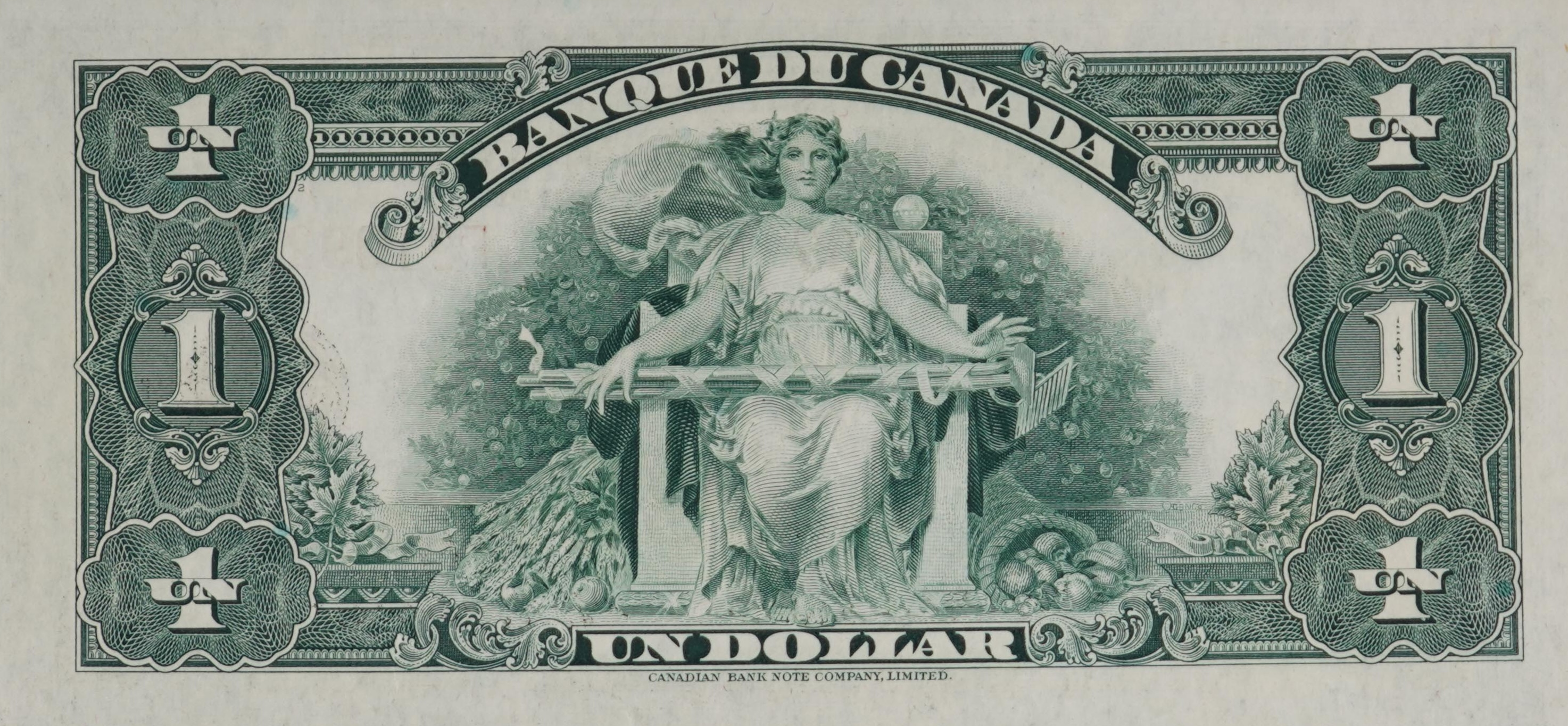 1935 -  Figure of Agriculture - $1 - Osborne / Towers - French back