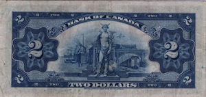 1935 - $2 - Queen Mary - Figure of Transportation back