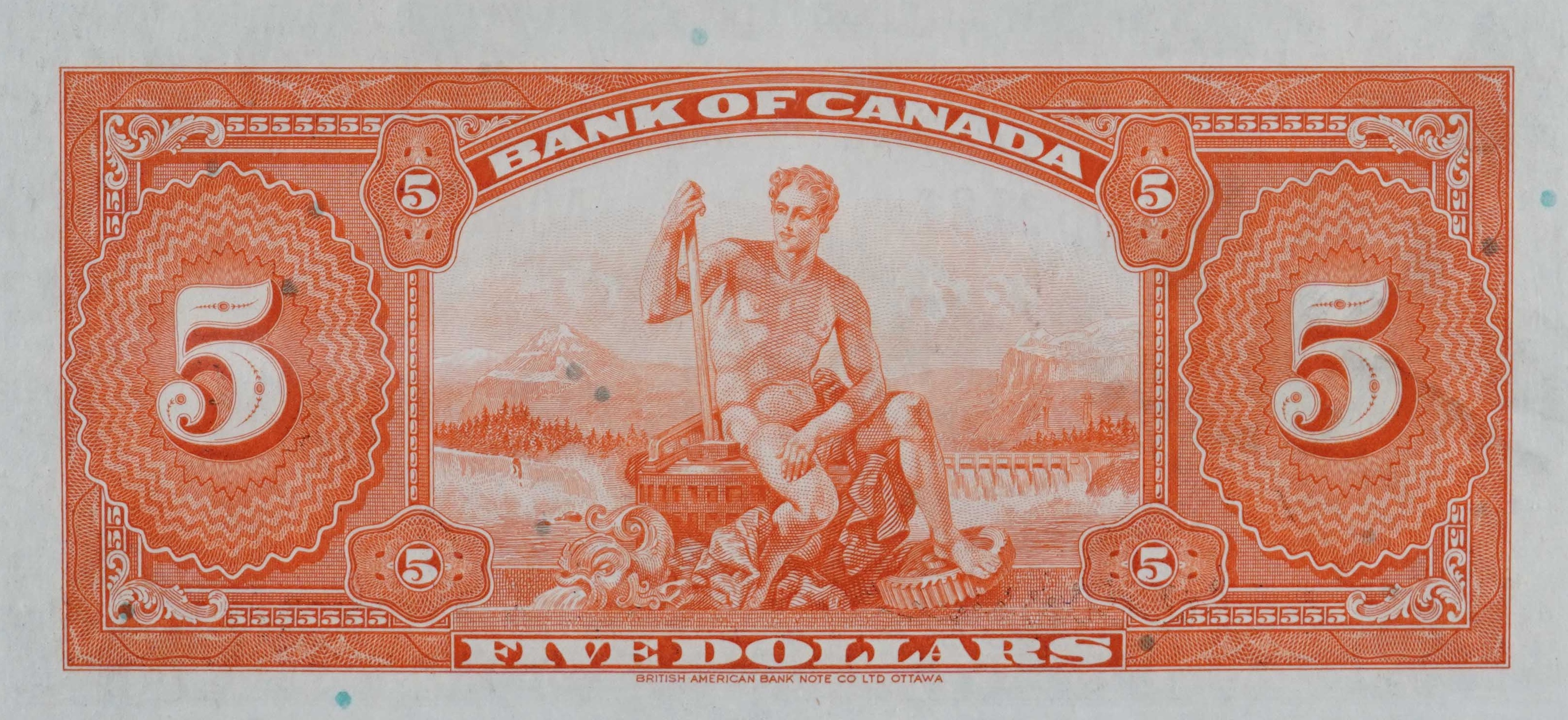 1935 - $5 - Edward Price of Wales - Figure of Electric Power back