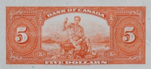 1935 - $5 - Edward Price of Wales - Figure of Electric Power back