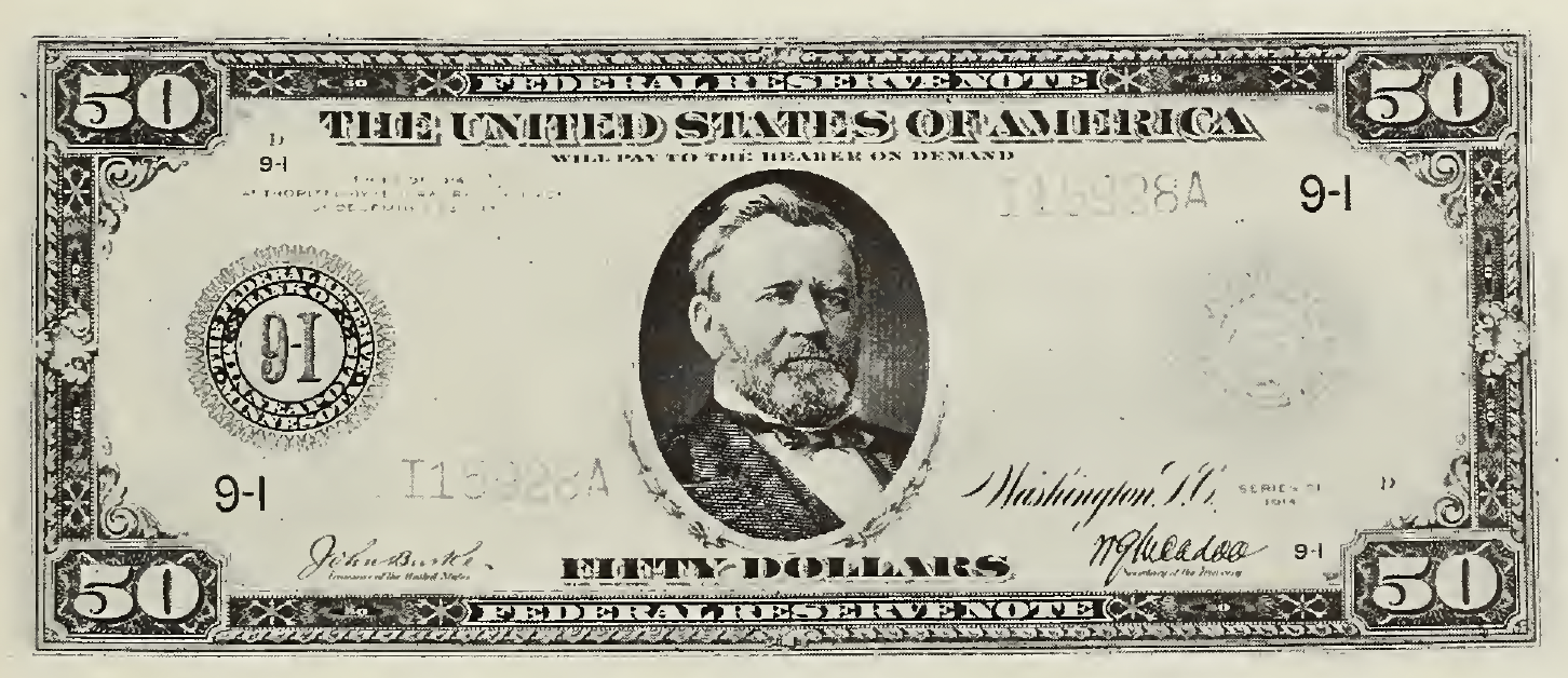 1914 - $50 - Grant - Design 2 front