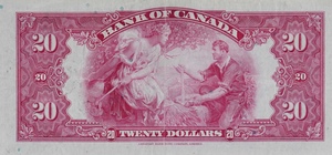 1935 - $20 - Princess Elizabeth - Figure of Toil back