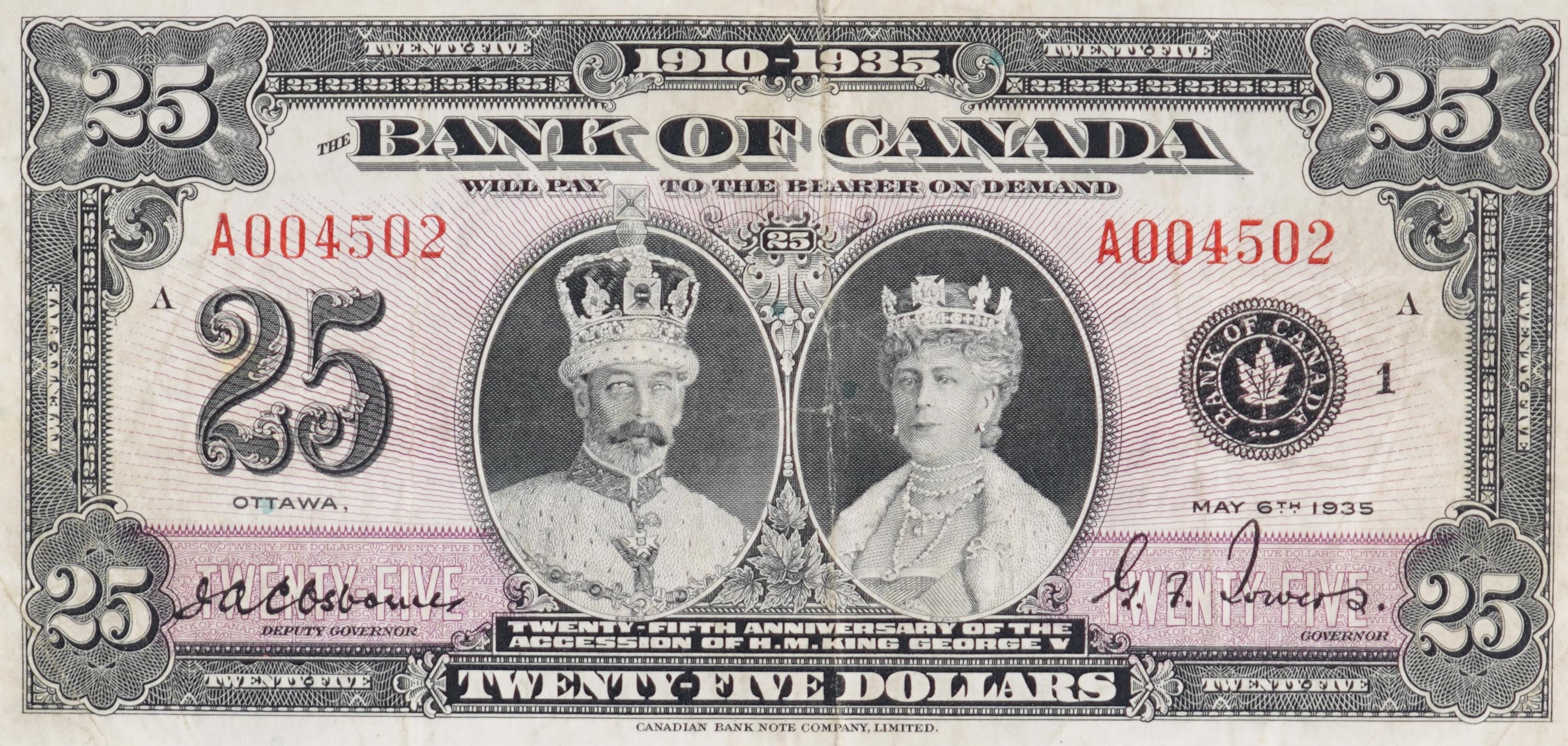 1935 - $25 - Silver Jubilee - Windsor Castle front