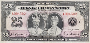 1935 - $25 - Silver Jubilee - Windsor Castle front