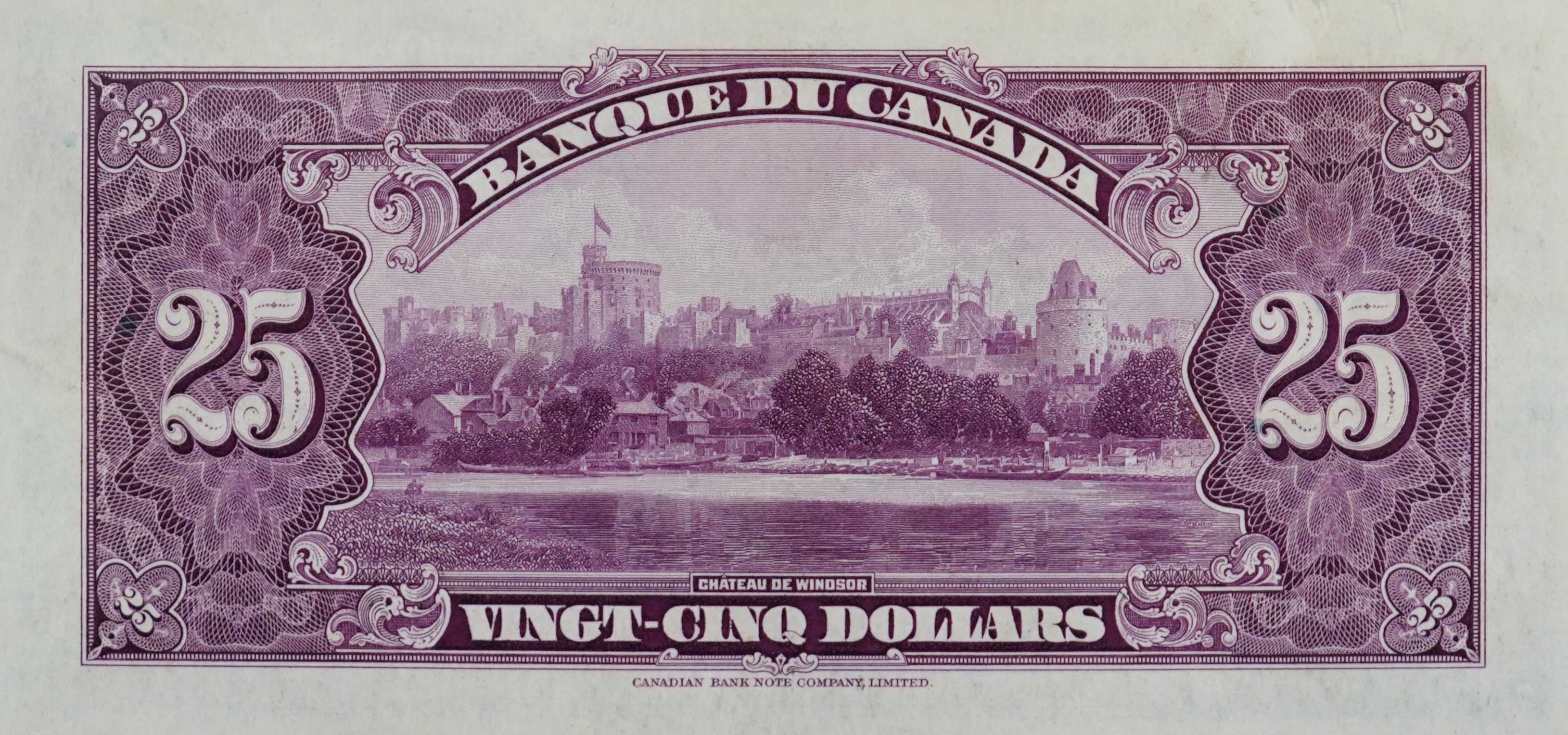 1935 -  Windsor Castle - $25 - Osborne / Towers - French back